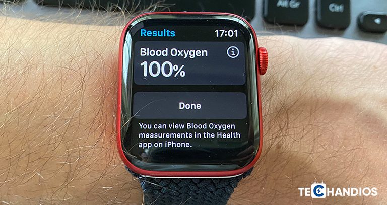 Showing oxygen in blood i watch - Techandios